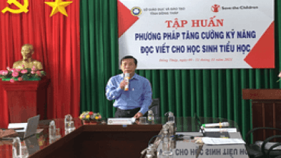 Tập huấn mở rộng các trường ngoài Dự án về phương pháp tăng cường kỹ năng đọc viết cho học sinh tiểu học